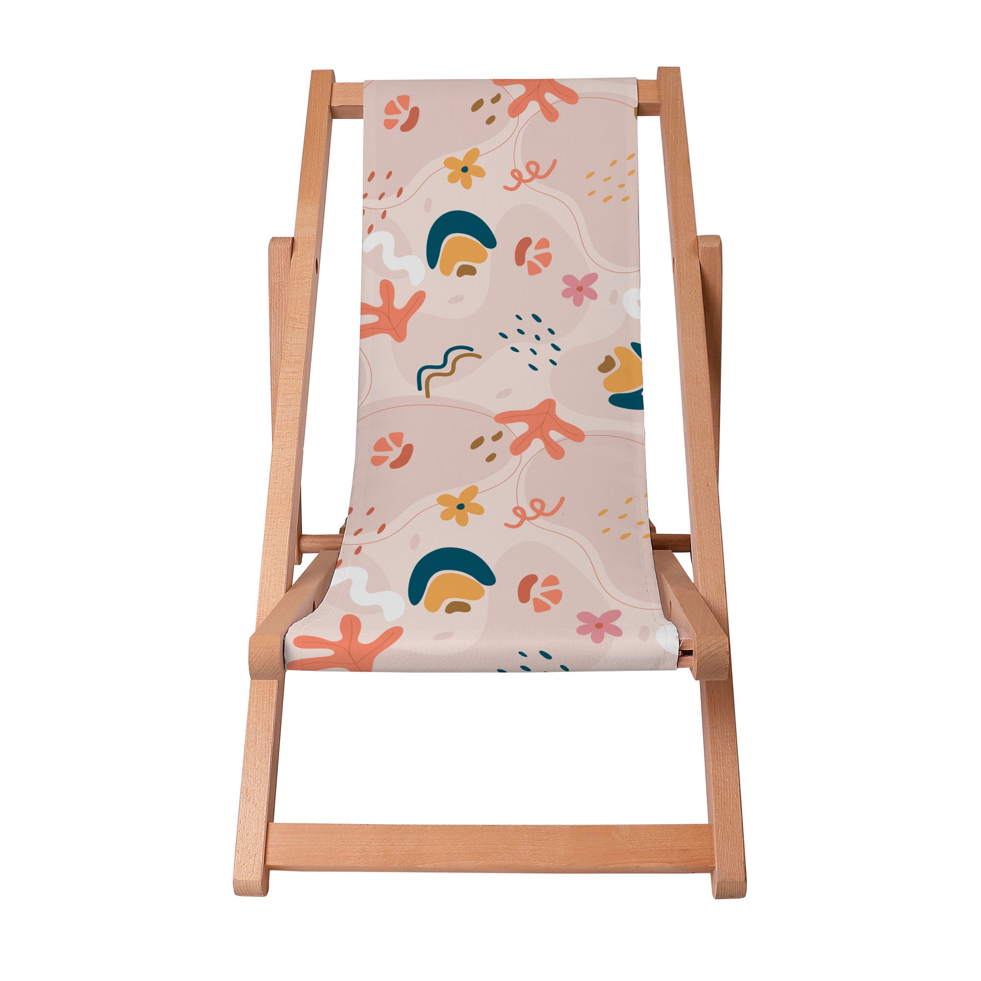 Wooden Deck Chair Cheerful Abstract-S