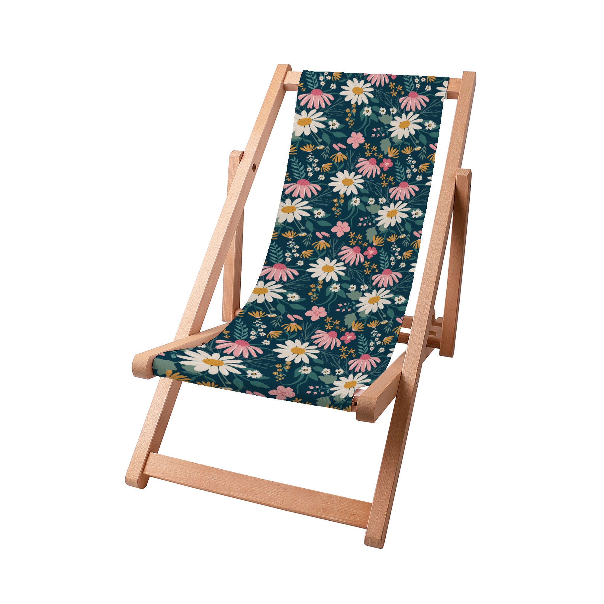 Wooden Deck Chair Daisy Meadow