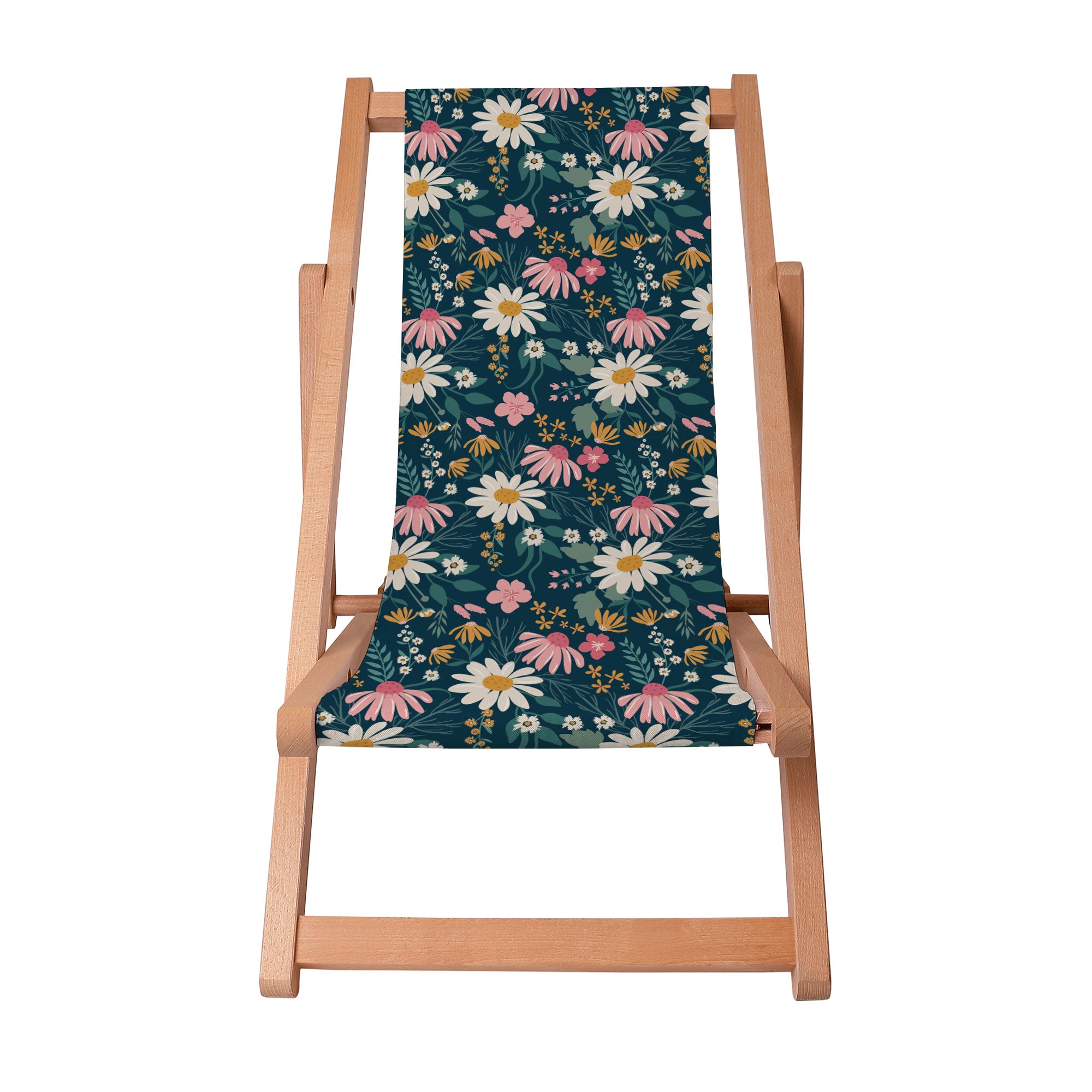 Wooden Deck Chair Daisy Meadow