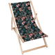 Wooden Deck Chair Dark Botanic-M