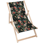 Wooden Deck Chair Dark Jungle Exotic-M