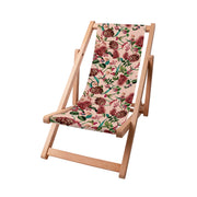 Wooden Deck Chair Dark Jungle Pink