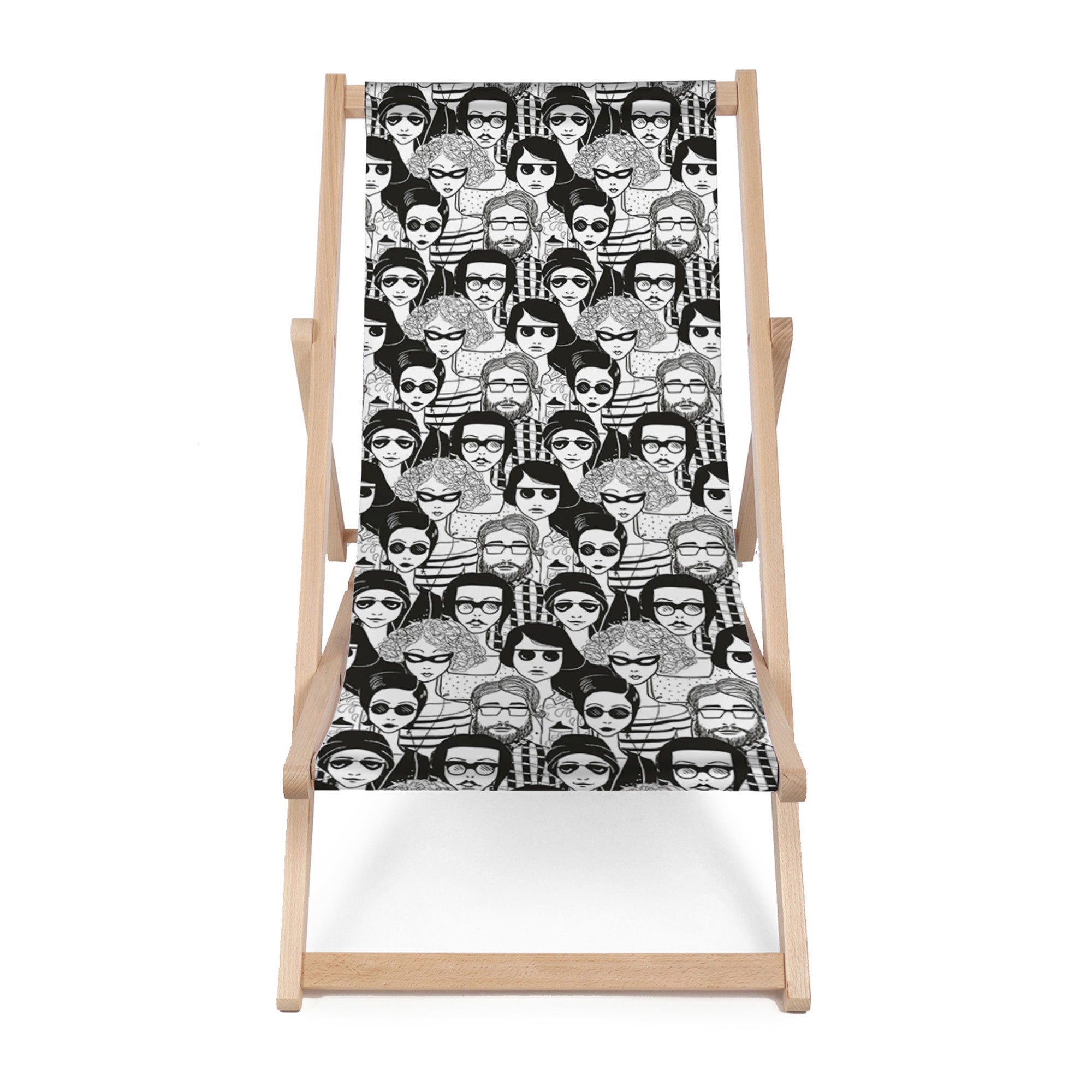 Wooden Deck Chair Face-M