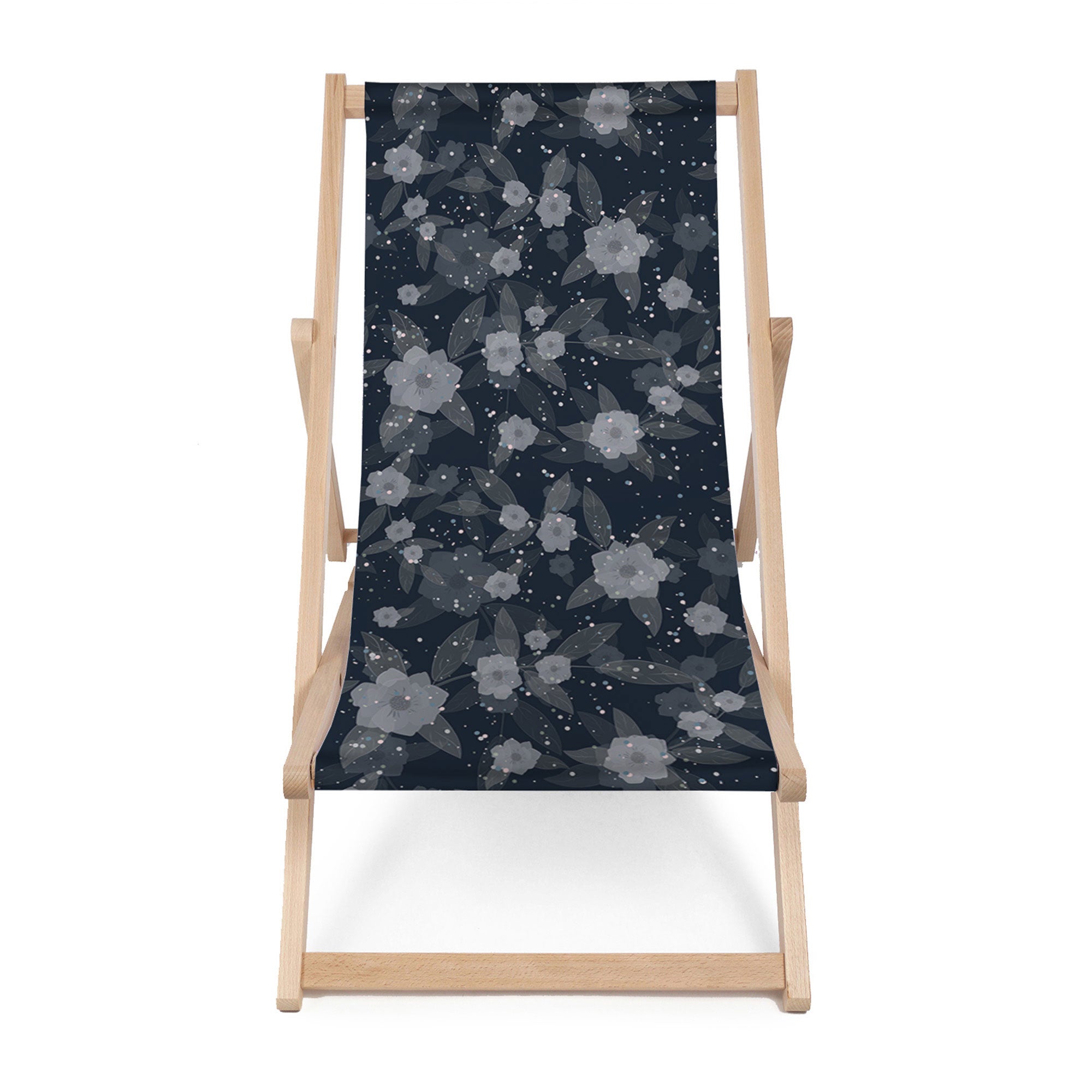 Wooden Deck Chair Fantasy Flowers-M