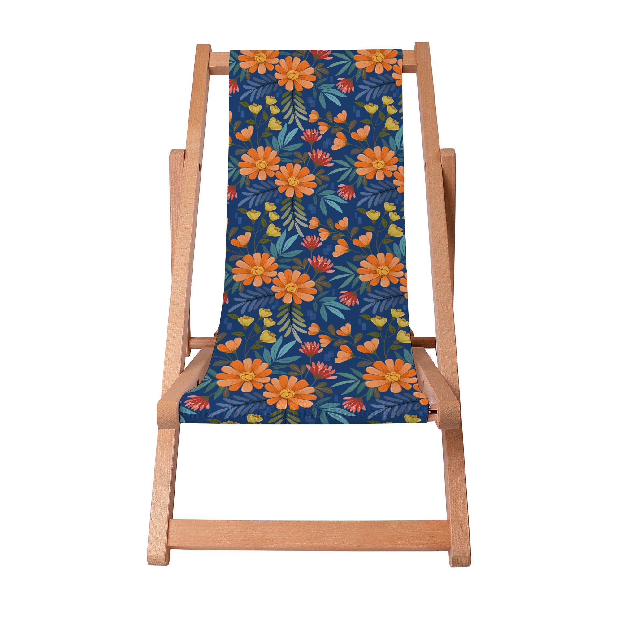 Wooden Deck Chair Flower Bloom-S