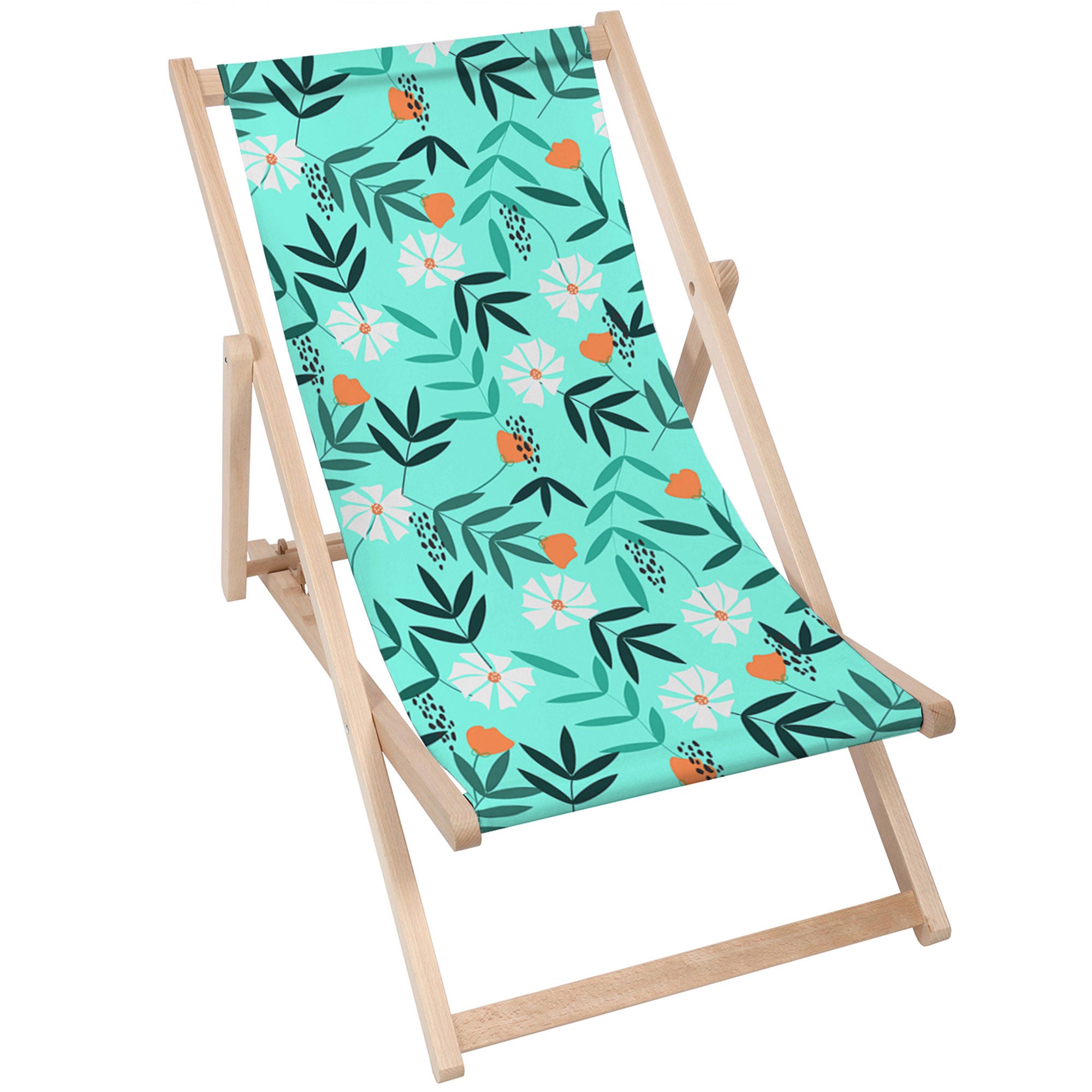 Wooden Deck Chair Flower Dream-M
