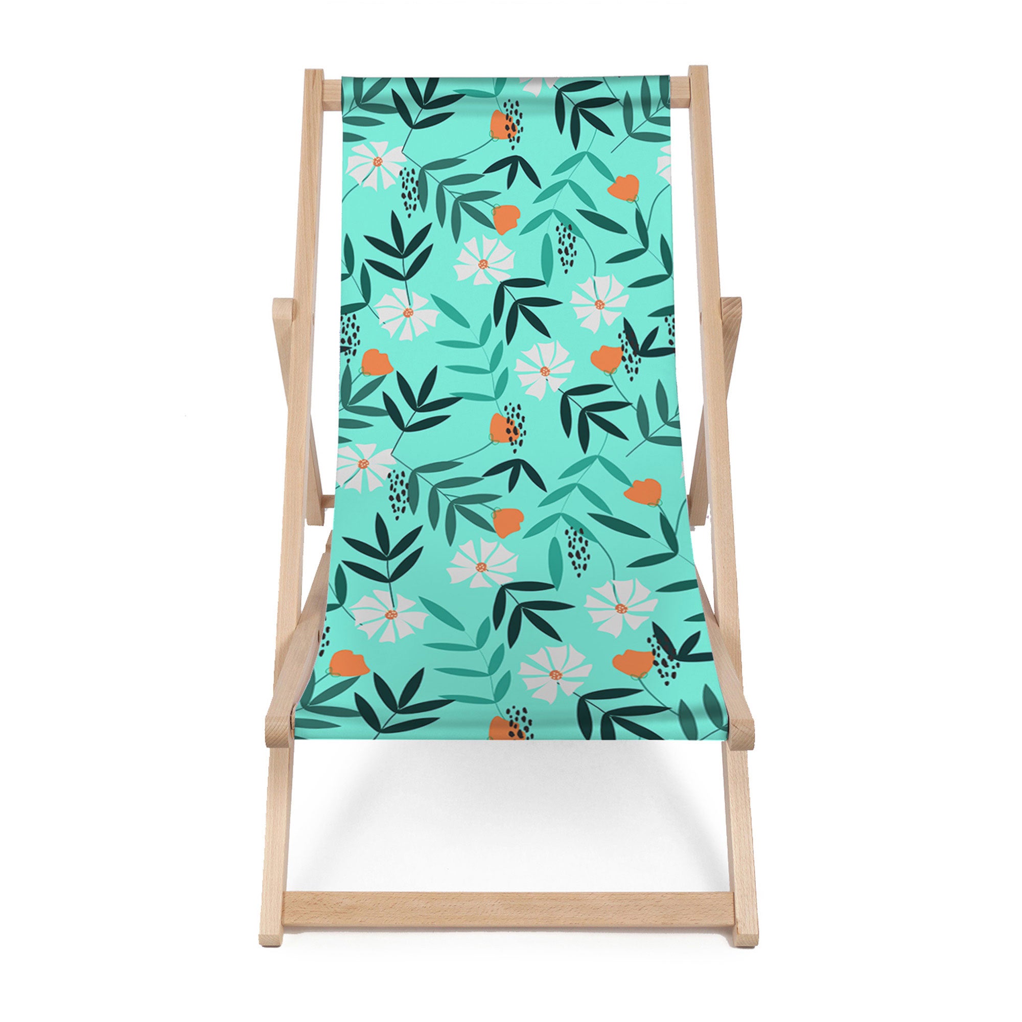 Wooden Deck Chair Flower Dream-M