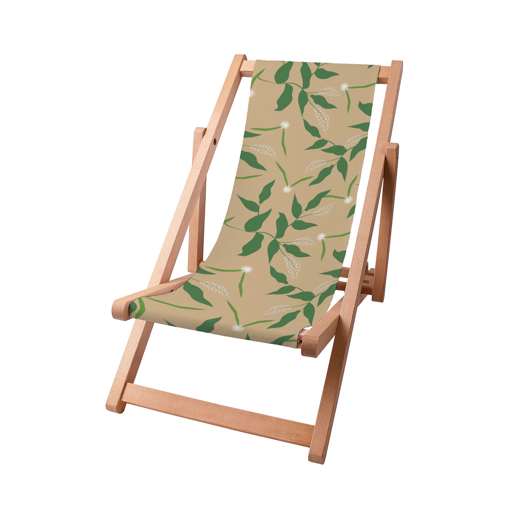 Leżak drewniany Fresh Spring Leaves-S