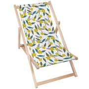Wooden Deck Chair Lemon Flowers-M