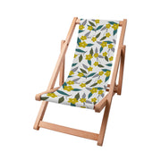 Wooden Deck Chair Lemon Flowers-S