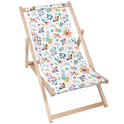 Wooden Deck Chair Living in the Flowers-M