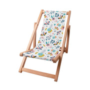 Wooden Deck Chair Living in the Flowers-S