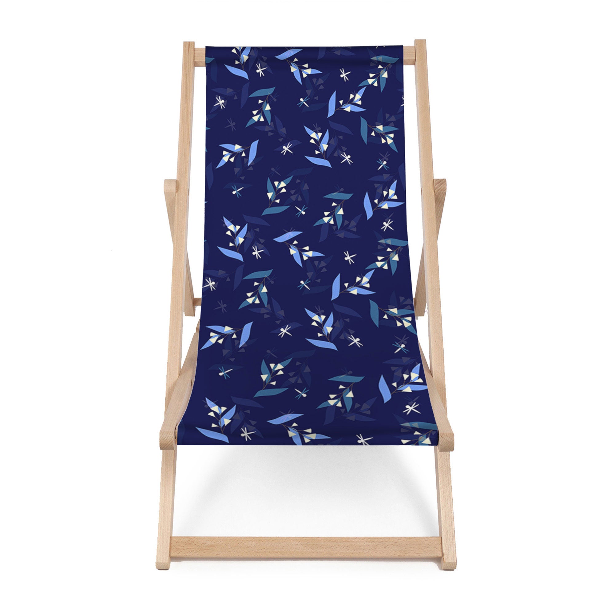 Wooden Deck Chair Moon Flowers-M