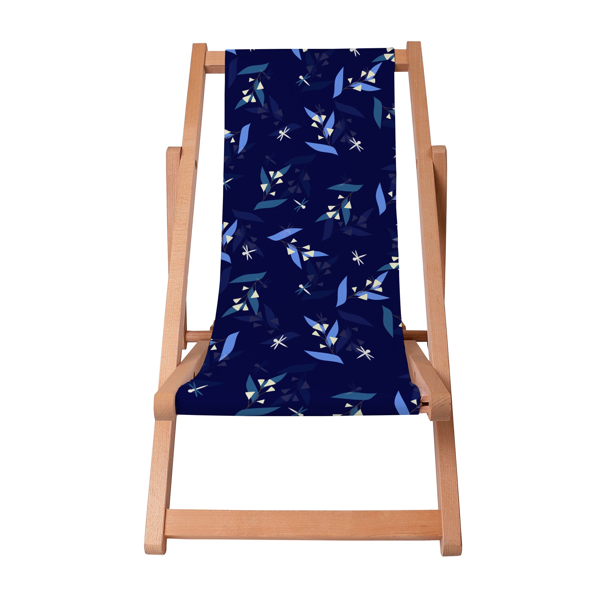 Wooden Deck Chair Moon Flowers-S