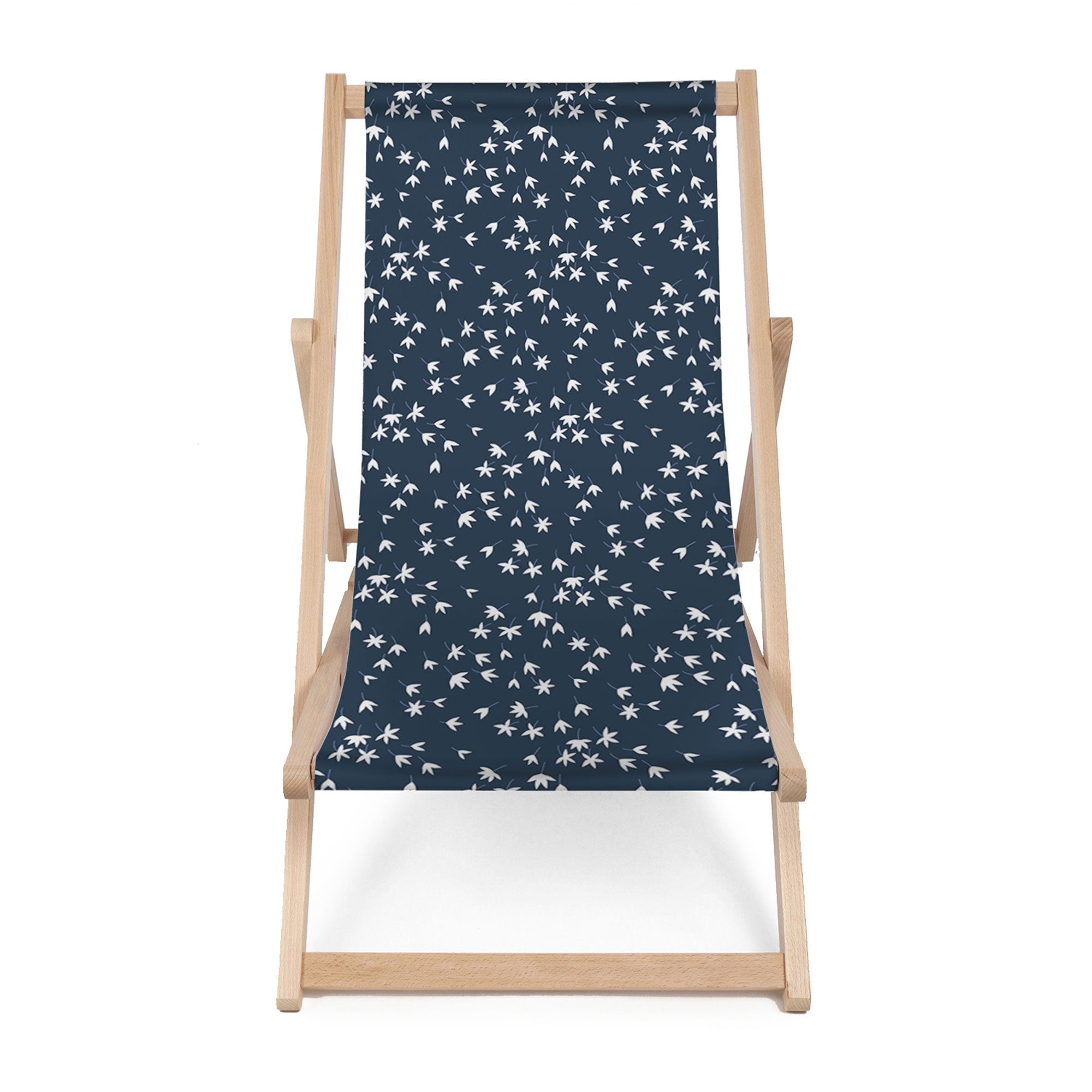 Wooden Deck Chair Navy Petal-M
