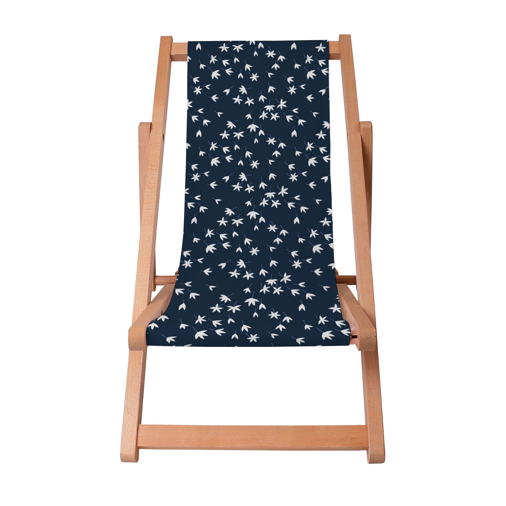 Wooden Deck Chair Navy Petal-S