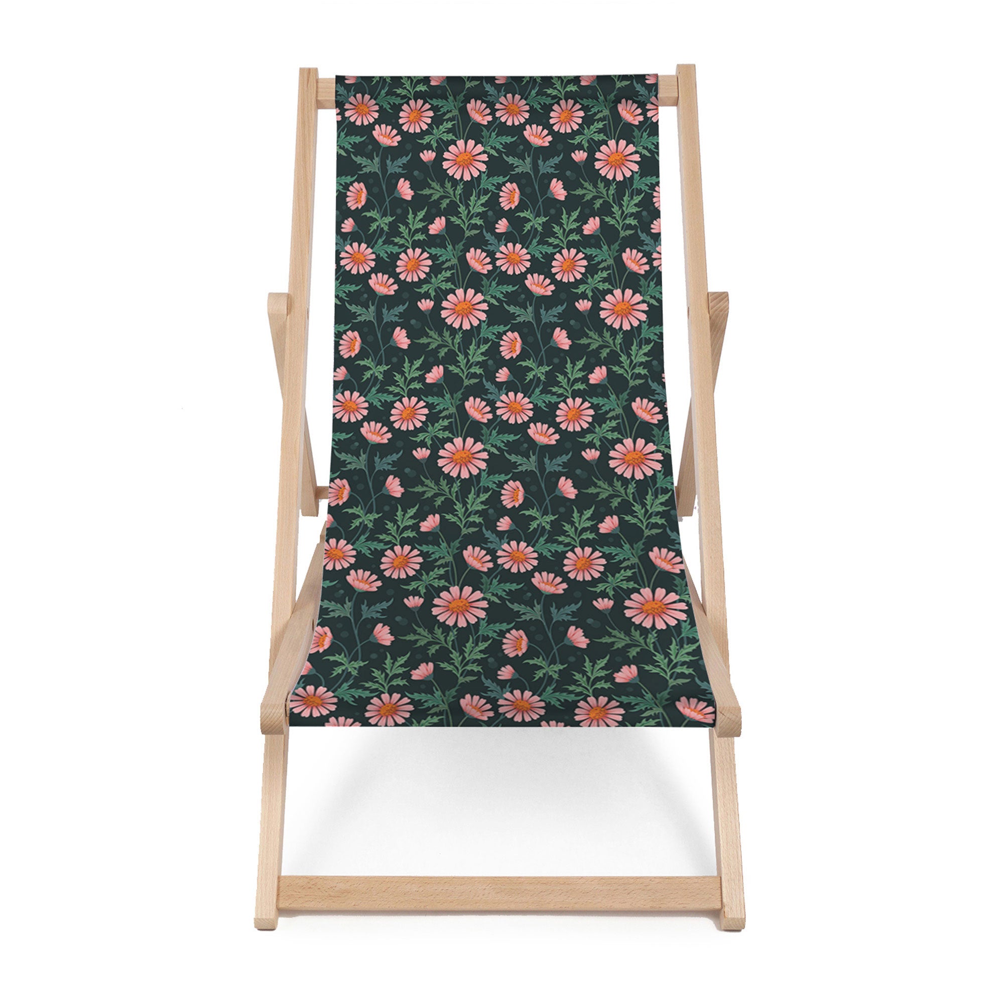 Wooden Deck Chair Oxeye Daisy-M