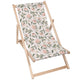 Wooden Deck Chair Peach Tones Flowers-M