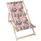 Wooden Deck Chair Pink and Navy Flowers-M