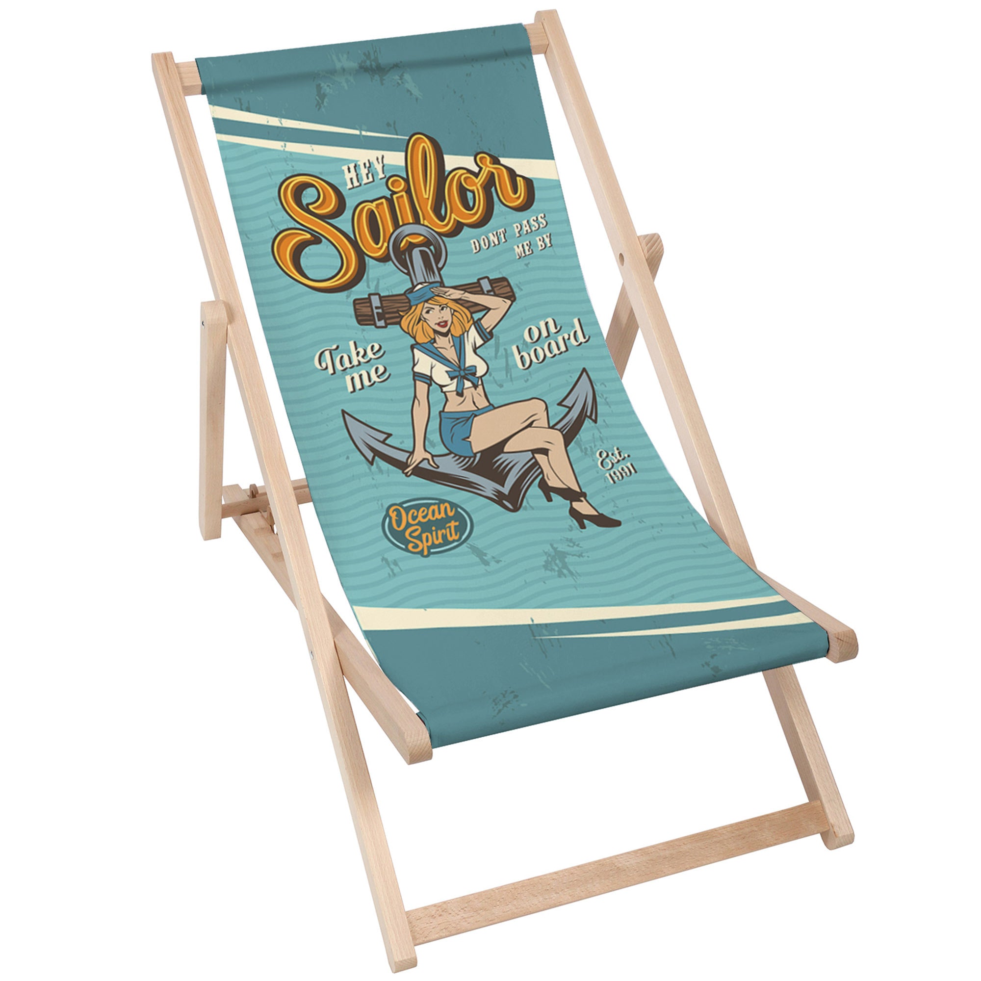 Wooden Deck Chair Sailor