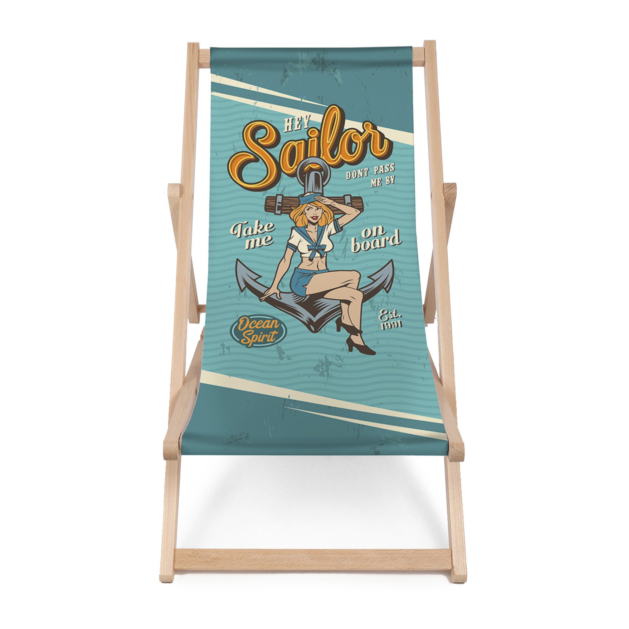 Wooden Deck Chair Sailor