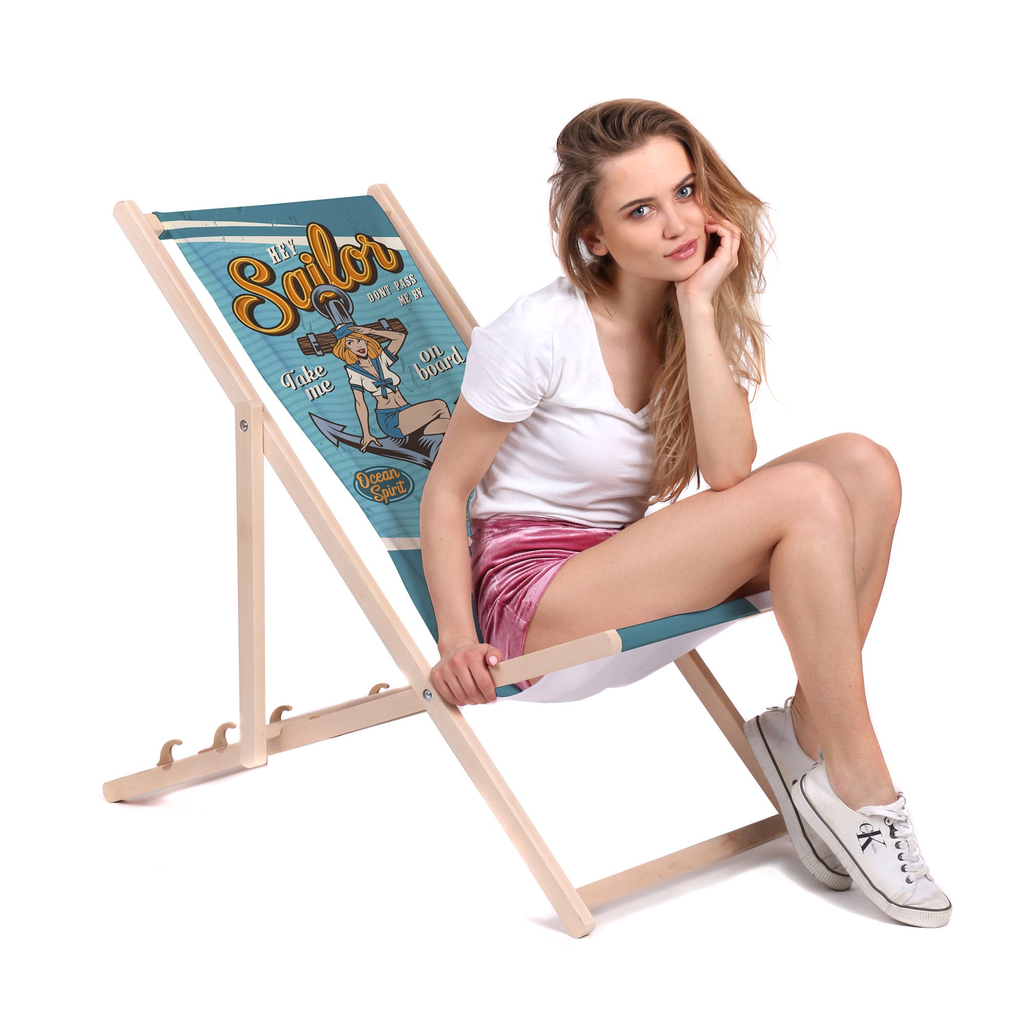 Wooden Deck Chair Sailor