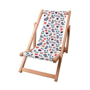 Wooden Deck Chair Scandi Flowers-S