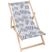 Wooden Deck Chair Splash Floral Pattern-M