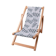 Wooden Deck Chair Splash Floral Pattern