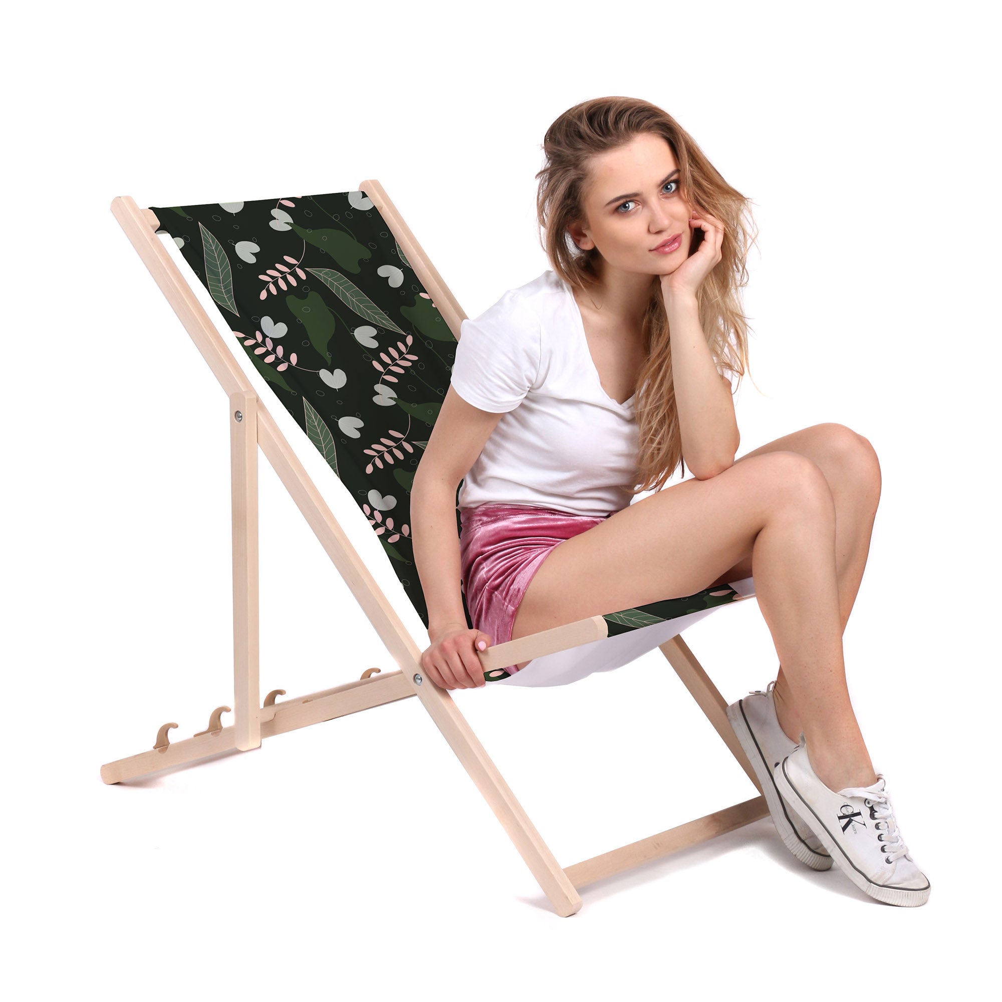 Wooden Deck Chair Summer Night-M