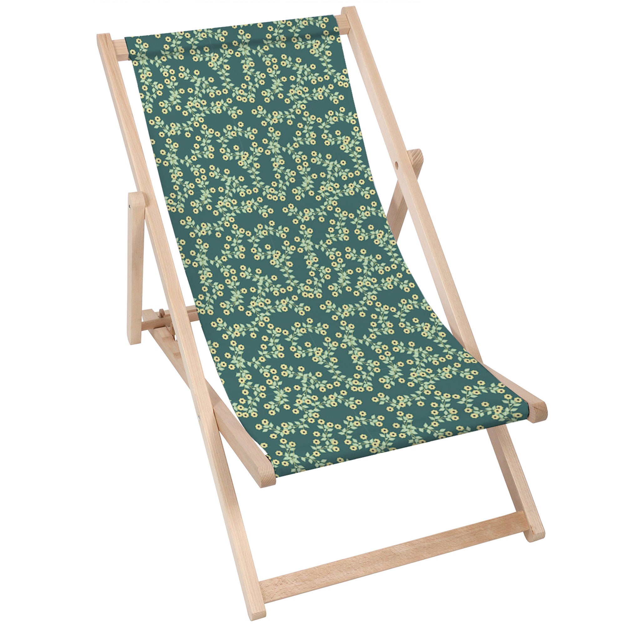 Wooden Deck Chair Tiny Flowers-M