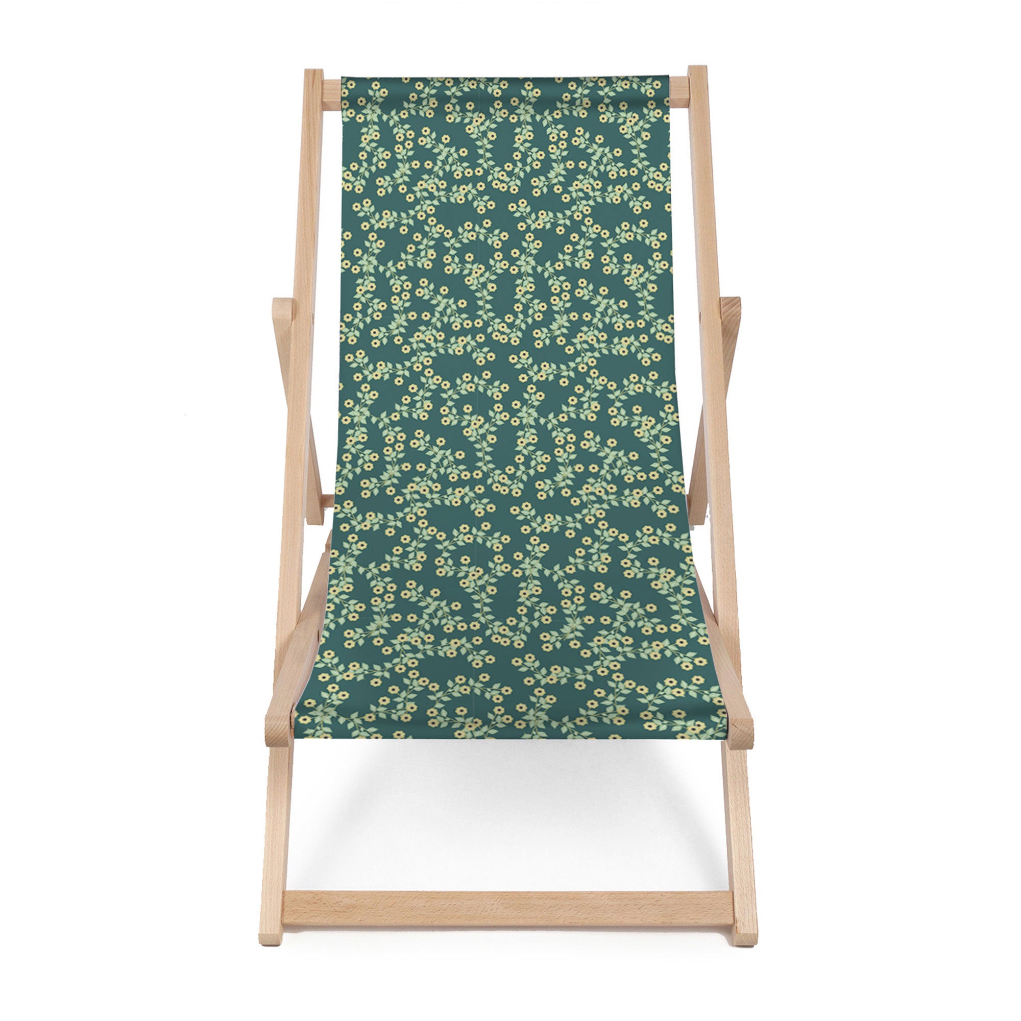 Wooden Deck Chair Tiny Flowers-M
