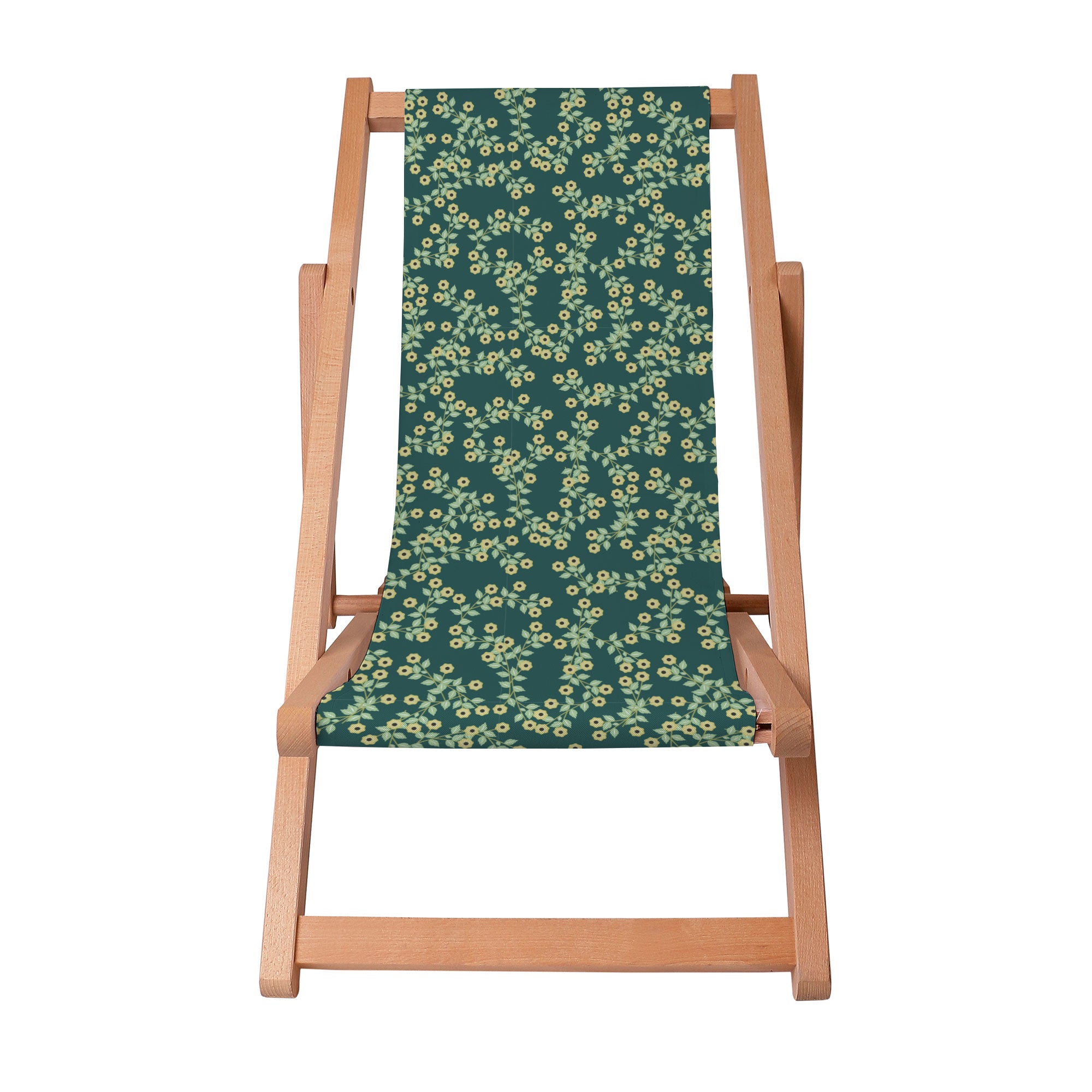 Wooden Deck Chair Tiny Flowers-S