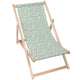 Wooden Deck Chair Tiny White Flowers Meadow-M