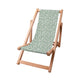 Wooden Deck Chair Tiny White Flowers Meadow-S