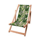 Wooden Deck Chair Tropical Jungle Leaves-S