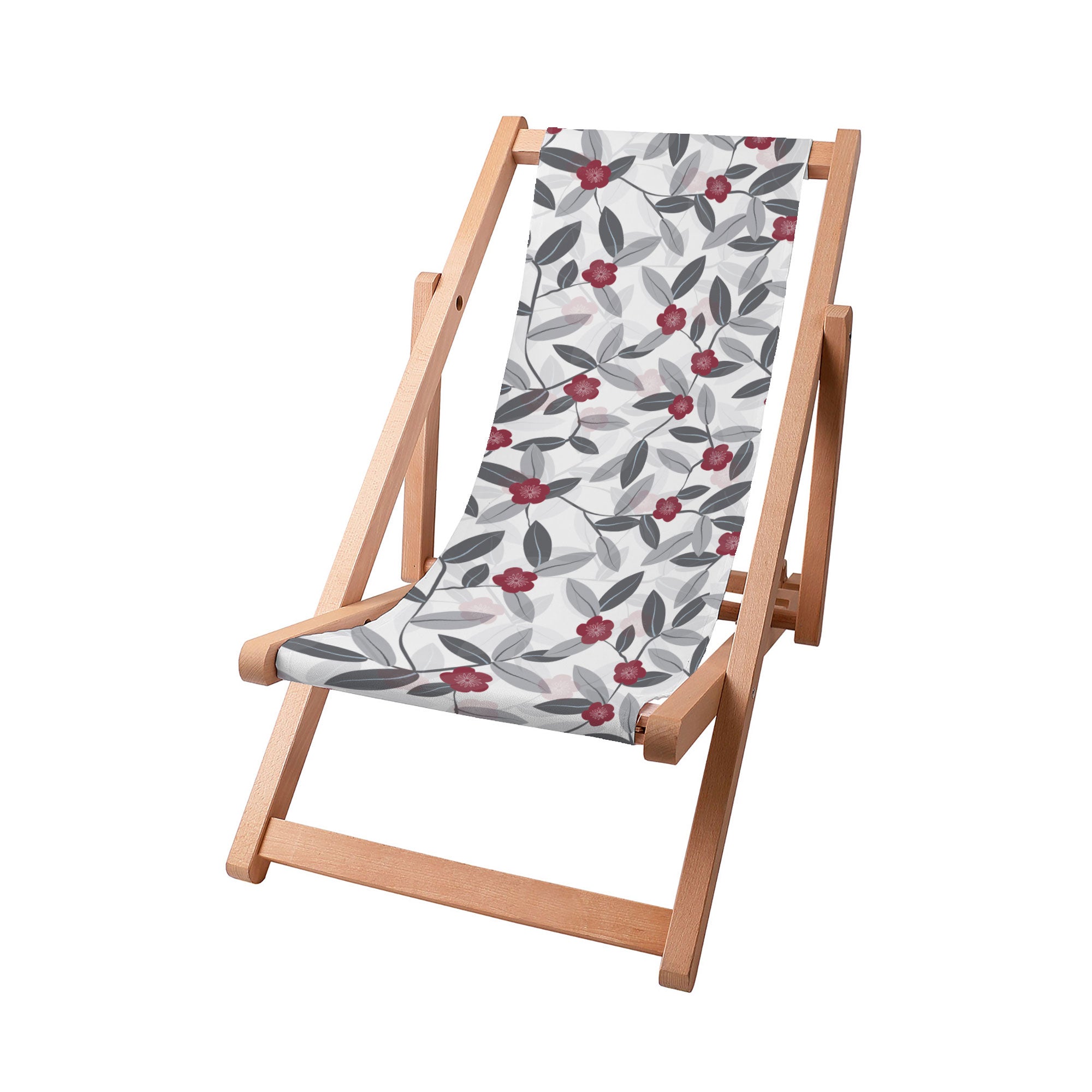 Wooden Deck Chair Under the Tree