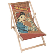Wooden Deck Chair Warning