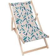 Wooden deck chair Yellow Forest Flowers-M