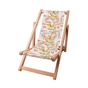 Wooden Deck Chair Autumn Gold Leaves-S