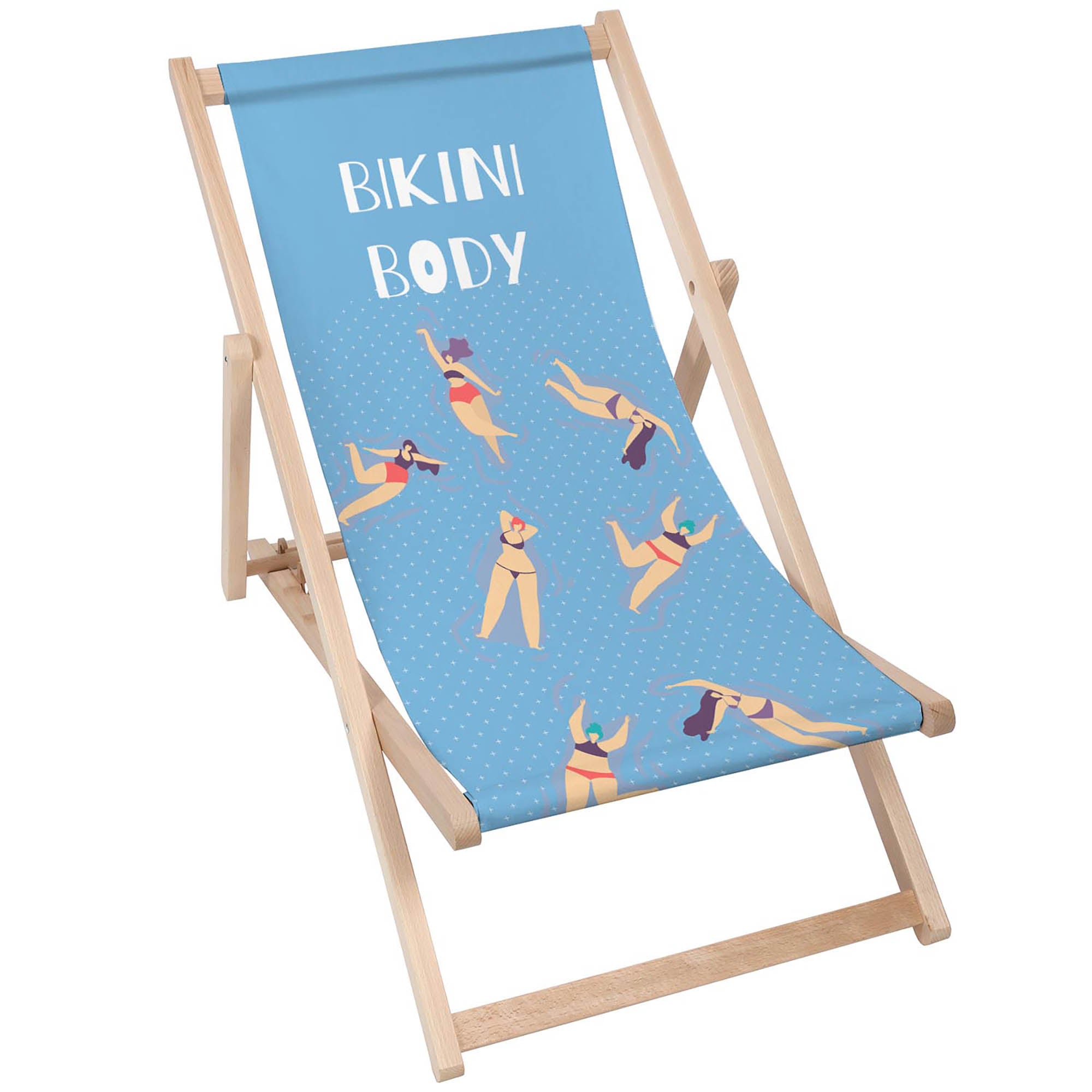 Wooden Deck Chair Bikini Body
