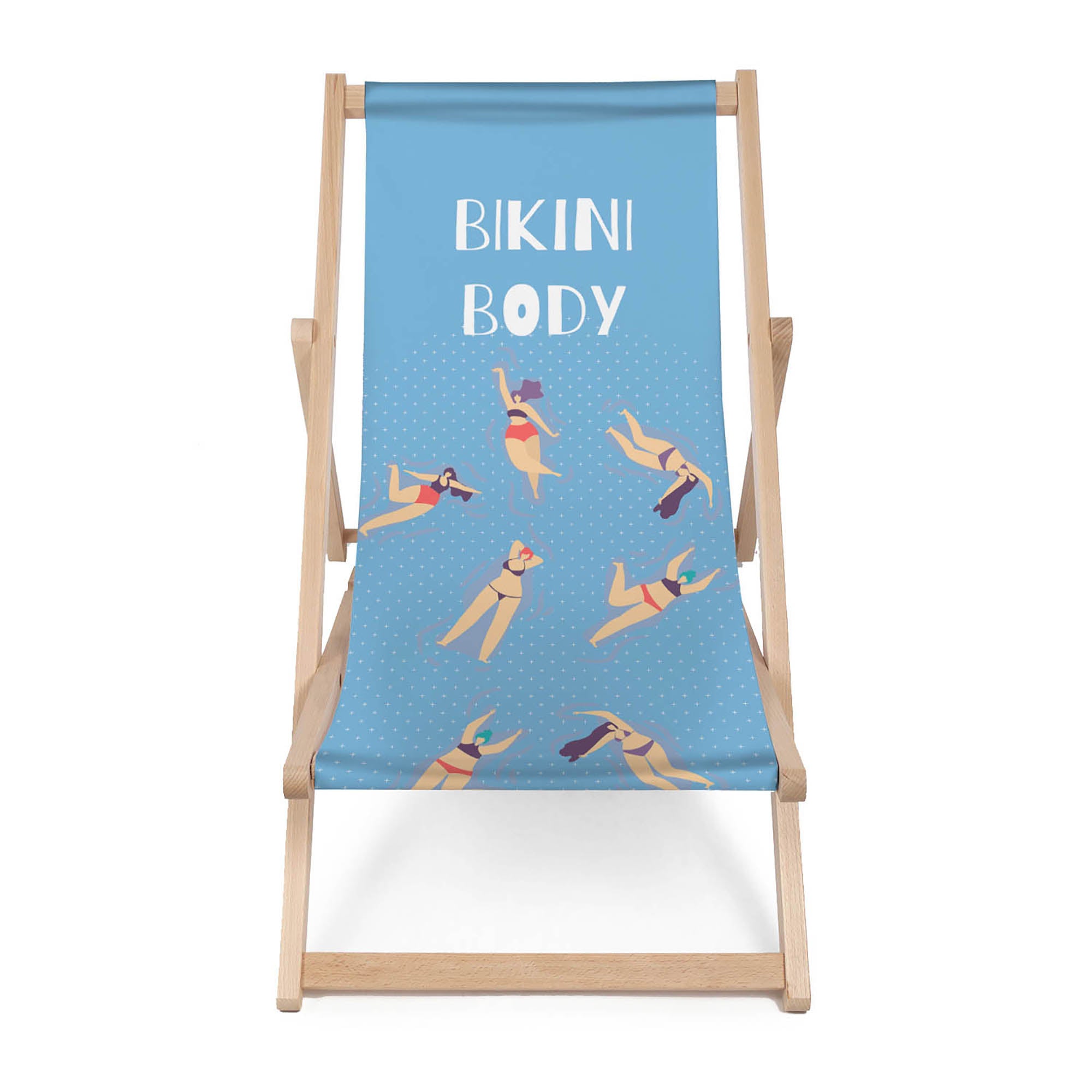 Wooden Deck Chair Bikini Body