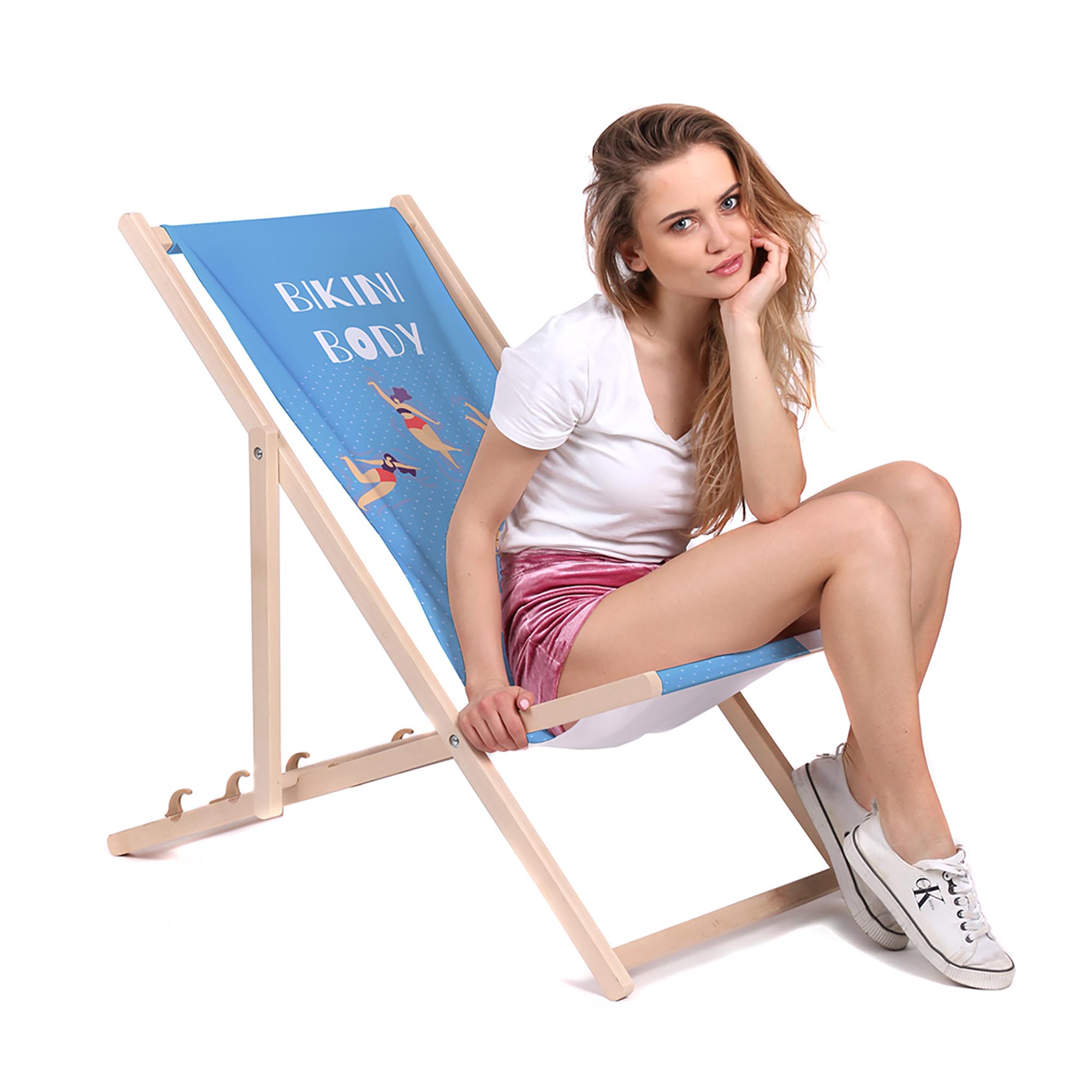Wooden Deck Chair Bikini Body