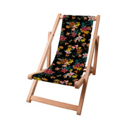Wooden Deck Chair Dark Jungle