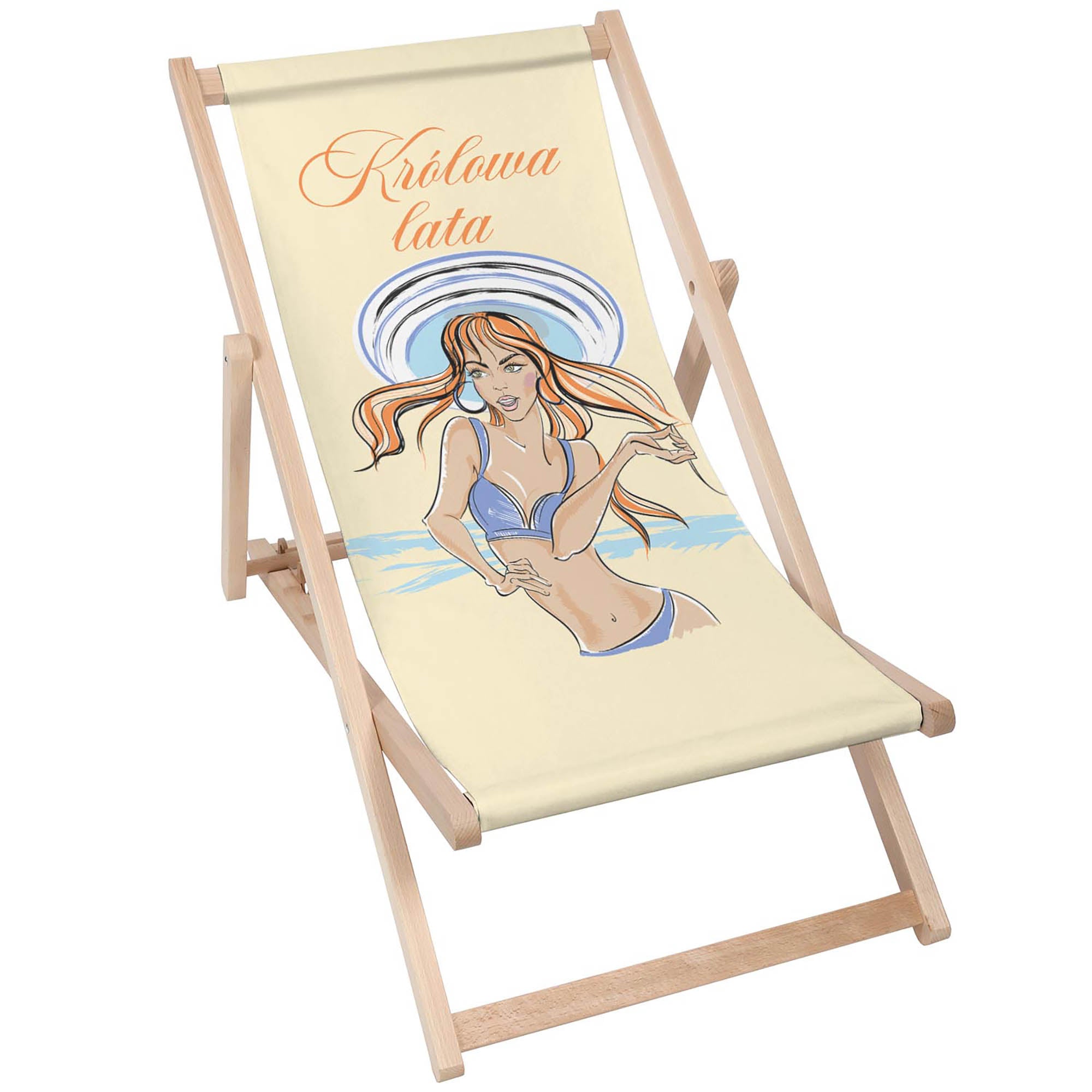 Wooden Deck Chair Queen of Summer