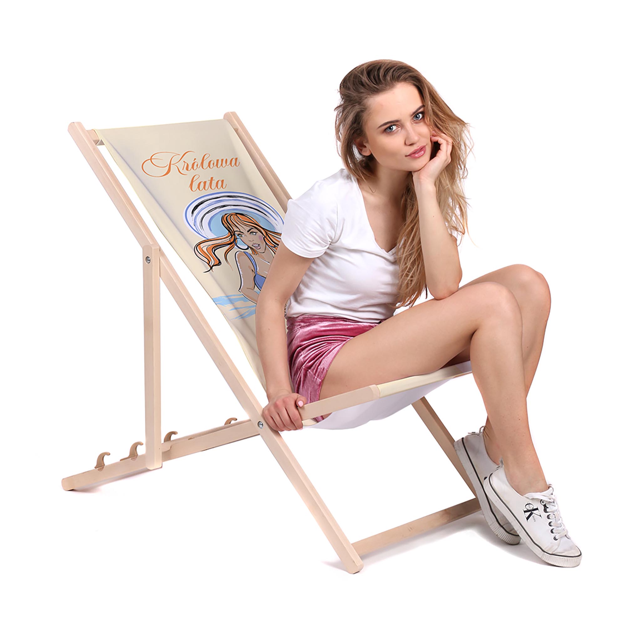 Wooden Deck Chair Queen of Summer