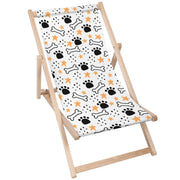 Wooden Deck Chair Puppy Bones-M