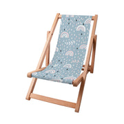 Wooden Deck Chair Rainbow And Raindrops