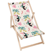 Wooden Deck Chair Toucan Pastel-M