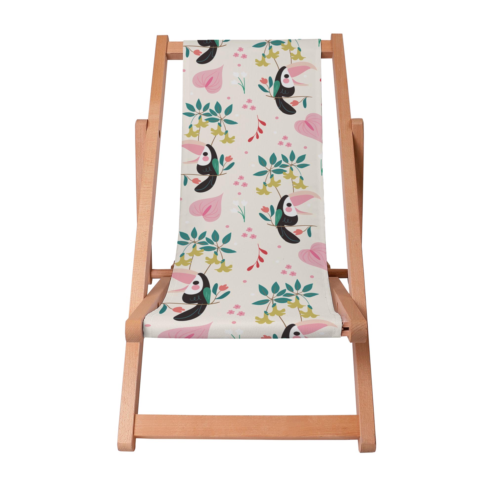 Wooden Deck Chair Toucan Pastel-S